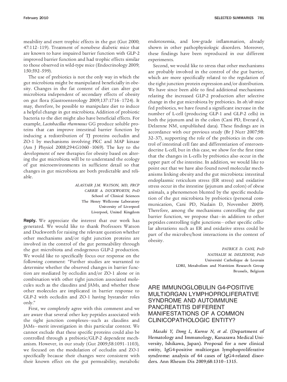 Are Immunoglobulin G4-Positive Multiorgan Lymphoproliferative Syndrome and Autoimmune Pancreatitis Different Manifestations of a Common Clinicopathologic Entity?