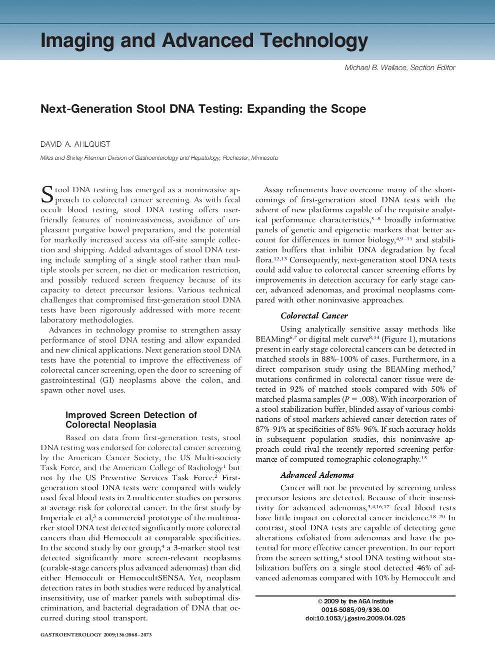 عکس صفحه اول مقاله: Next-Generation Stool DNA Testing: Expanding the Scope Next-Generation Stool DNA Testing: Expanding the Scope