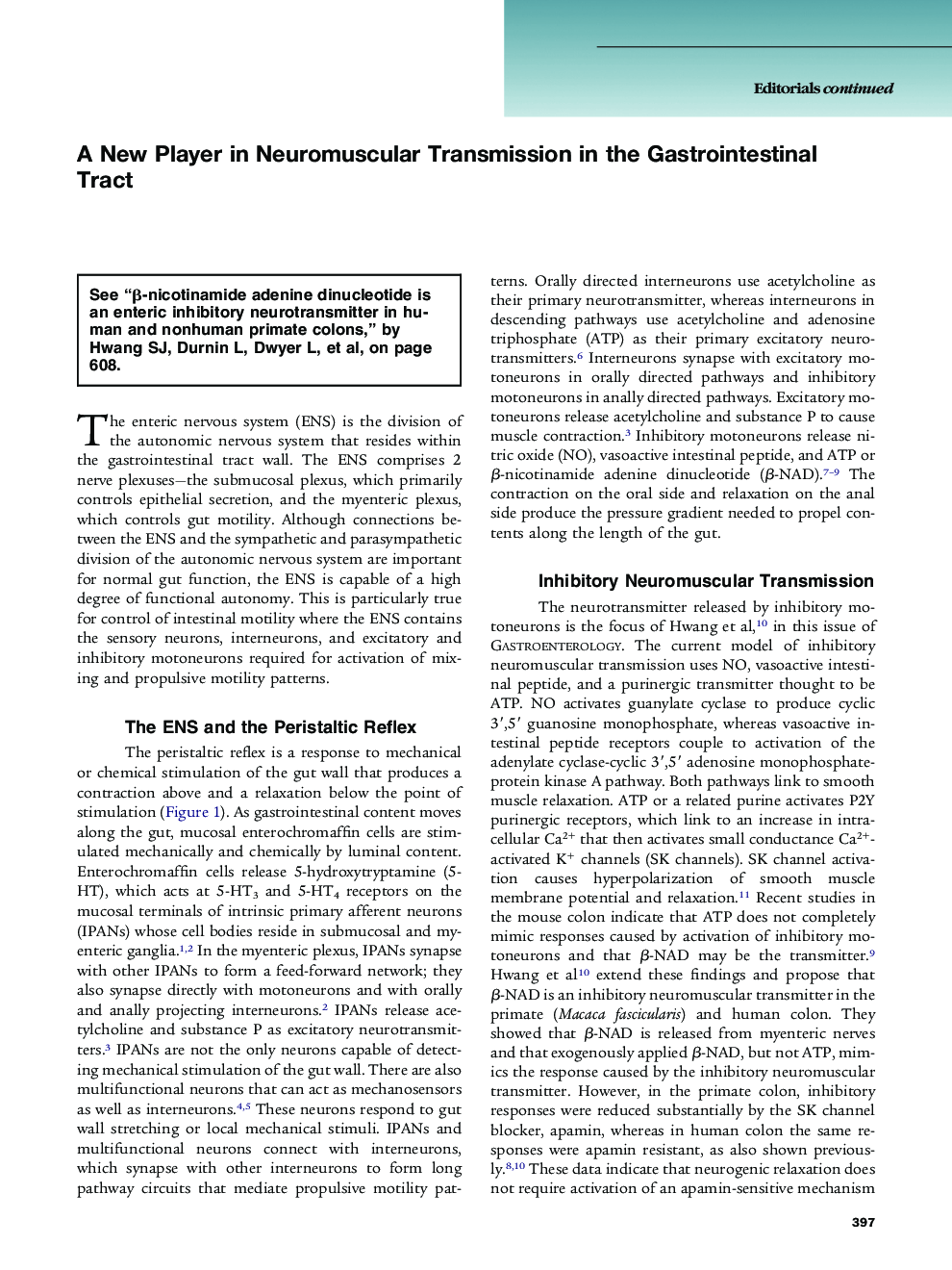 A New Player in Neuromuscular Transmission in the Gastrointestinal Tract