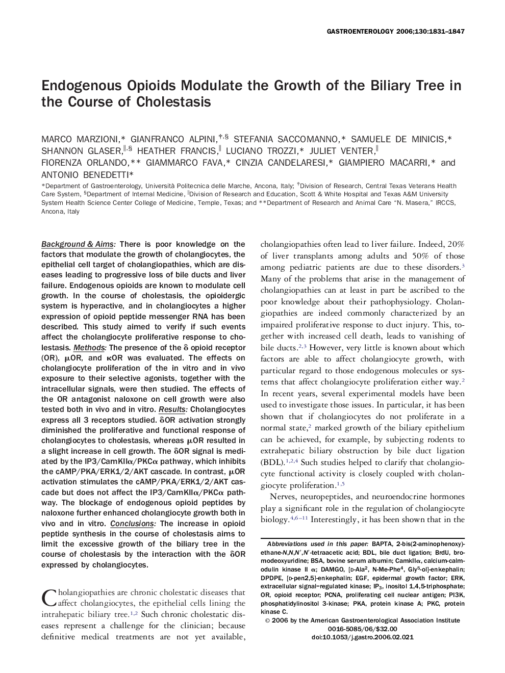 Endogenous Opioids Modulate the Growth of the Biliary Tree in the Course of Cholestasis 