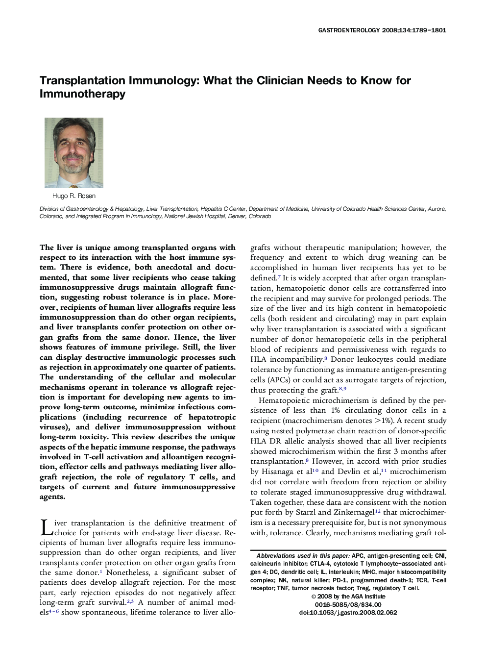 Transplantation Immunology: What the Clinician Needs to Know for Immunotherapy 