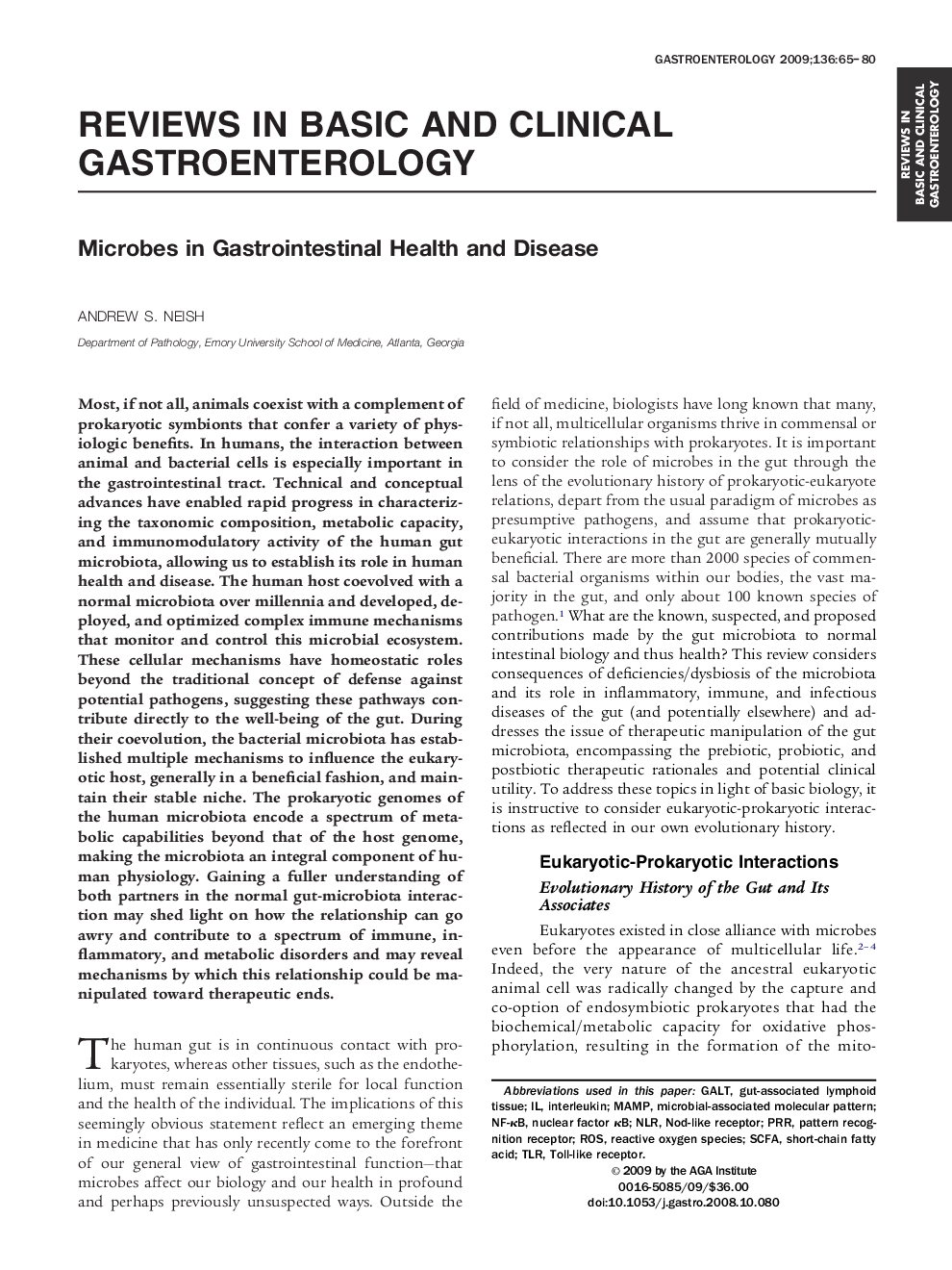 Microbes in Gastrointestinal Health and Disease 