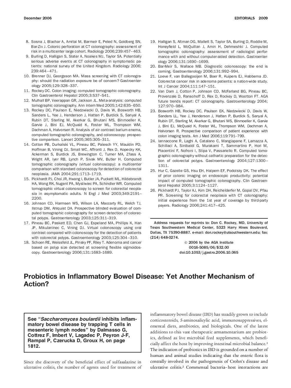 Probiotics in Inflammatory Bowel Disease: Yet Another Mechanism of Action?