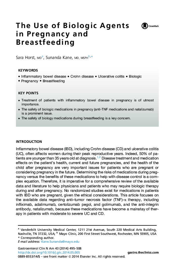 The Use of Biologic Agents in Pregnancy and Breastfeeding