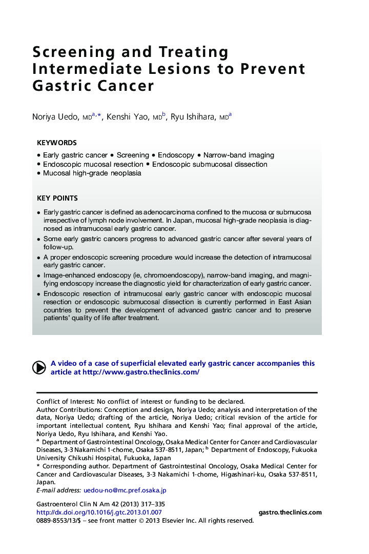 Screening and Treating Intermediate Lesions to Prevent Gastric Cancer