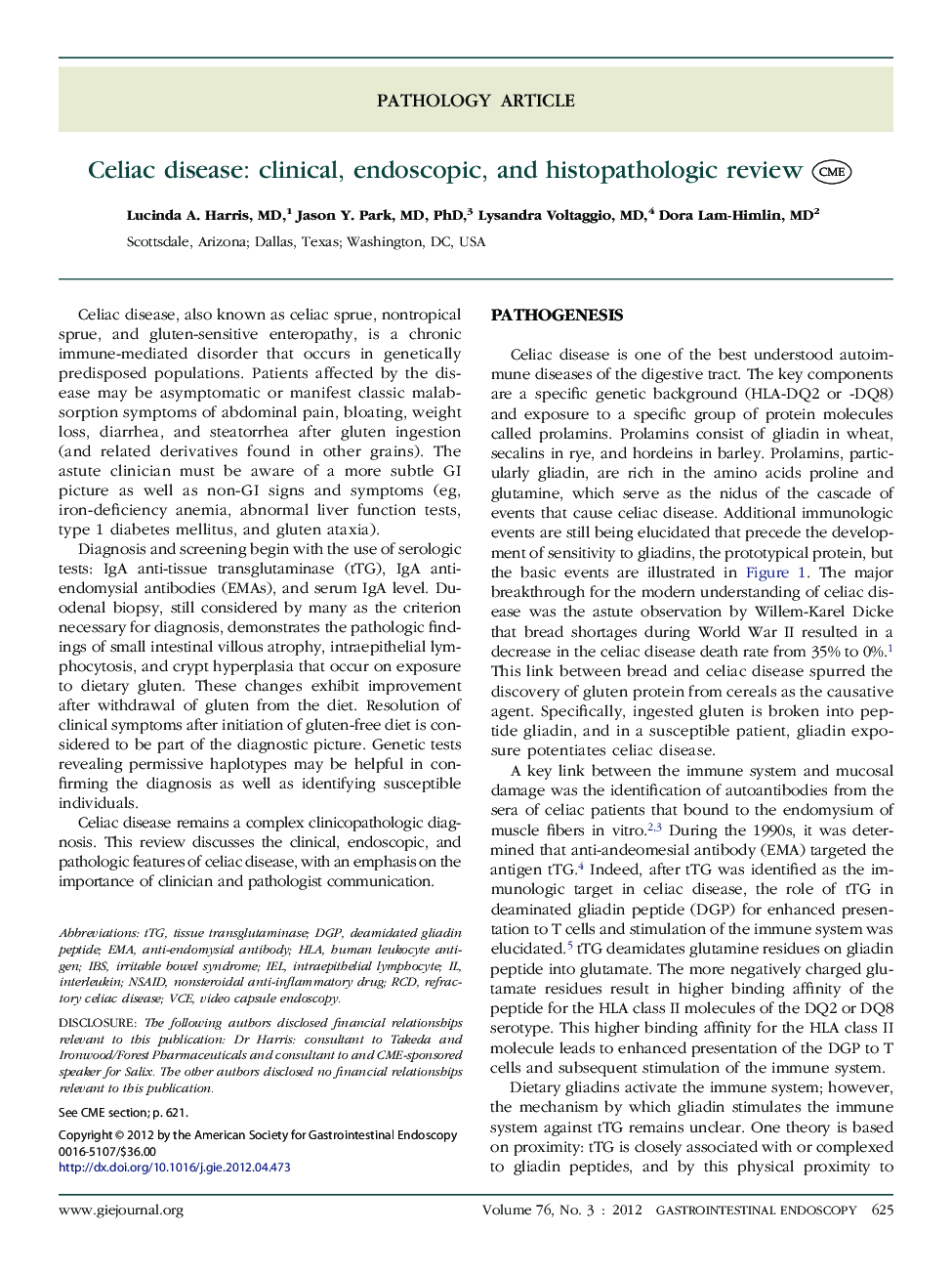 Celiac disease: clinical, endoscopic, and histopathologic review