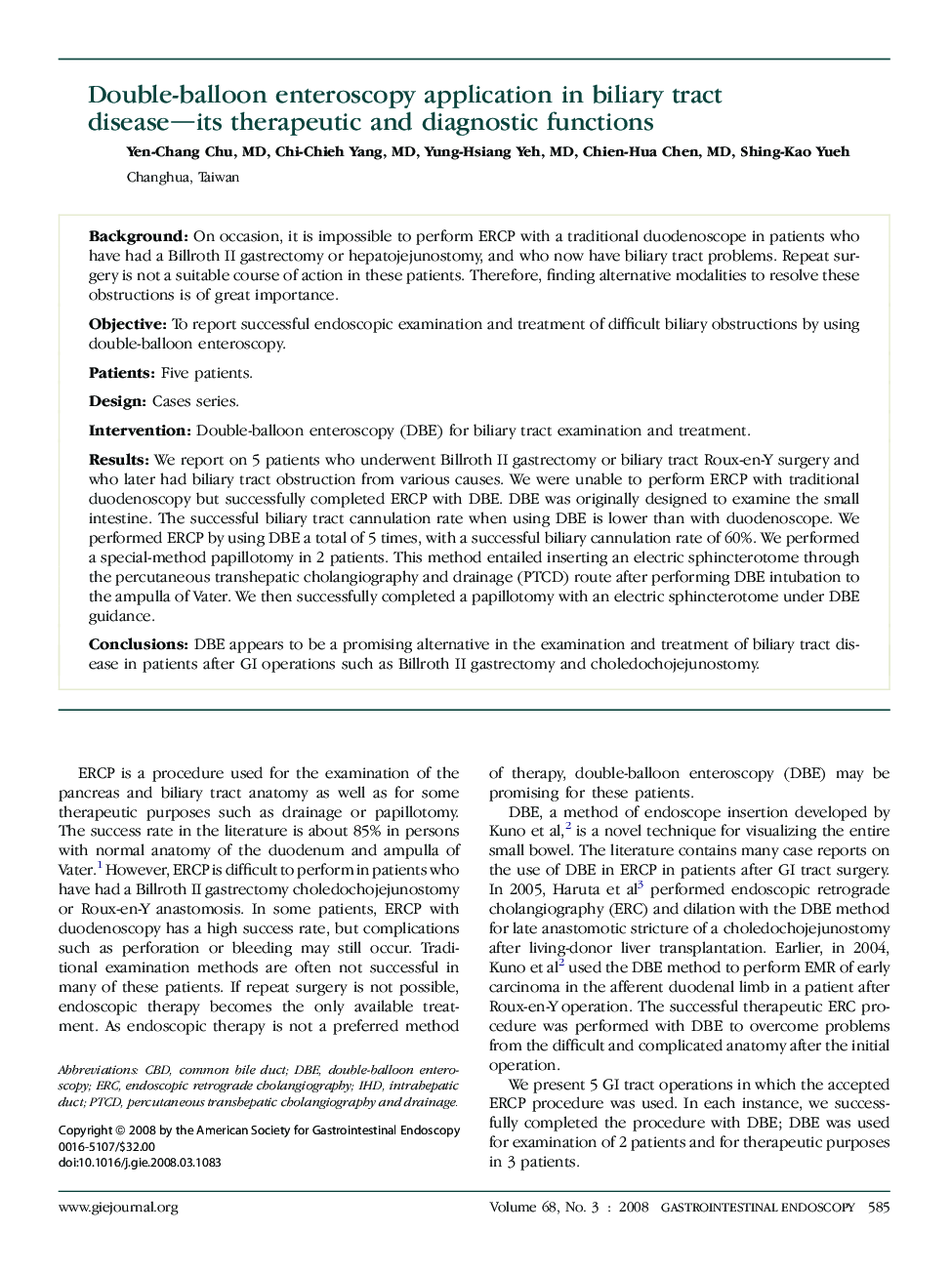 Double-balloon enteroscopy application in biliary tract disease-its therapeutic and diagnostic functions