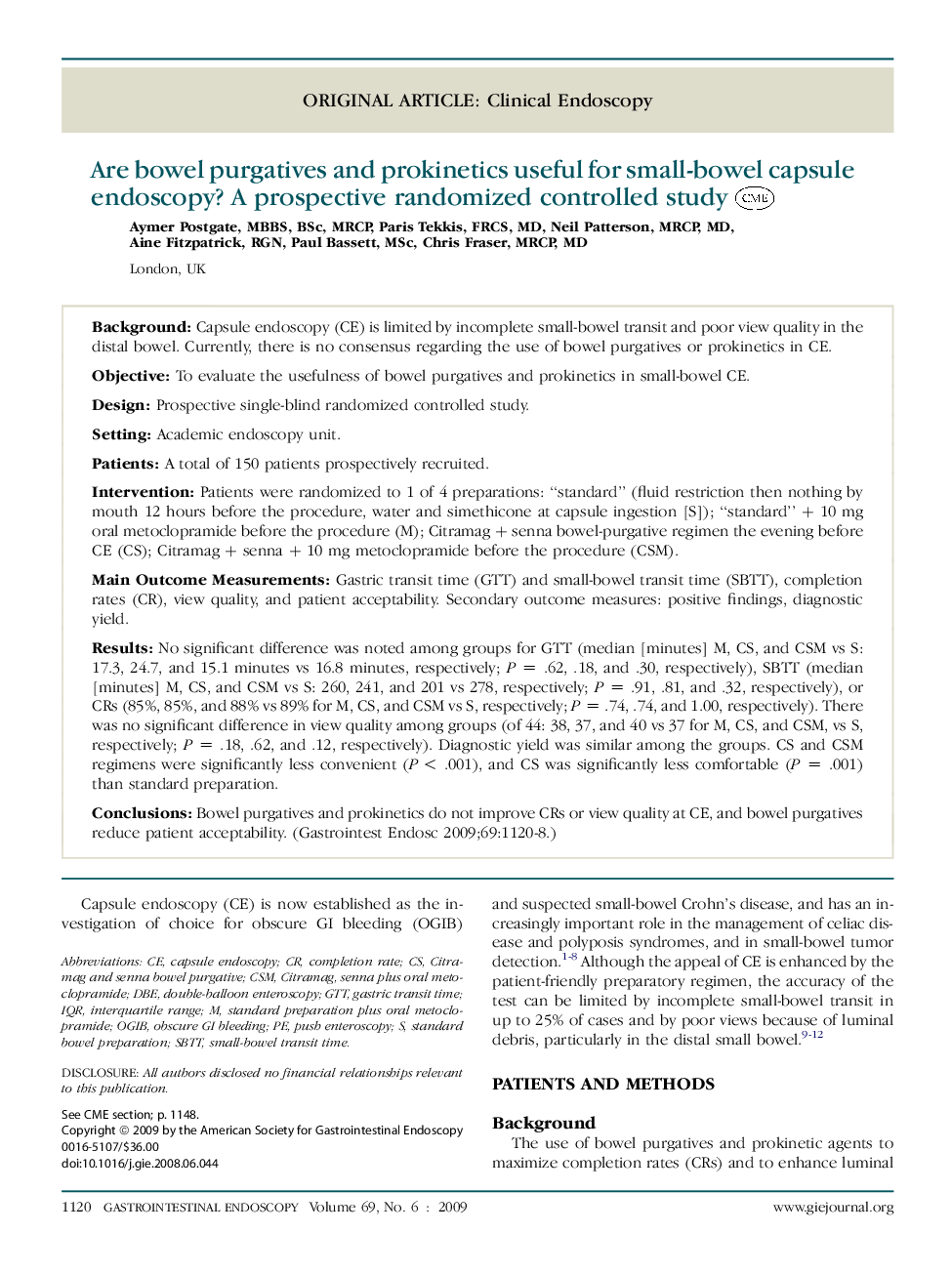 Are bowel purgatives and prokinetics useful for small-bowel capsule endoscopy? A prospective randomized controlled study 