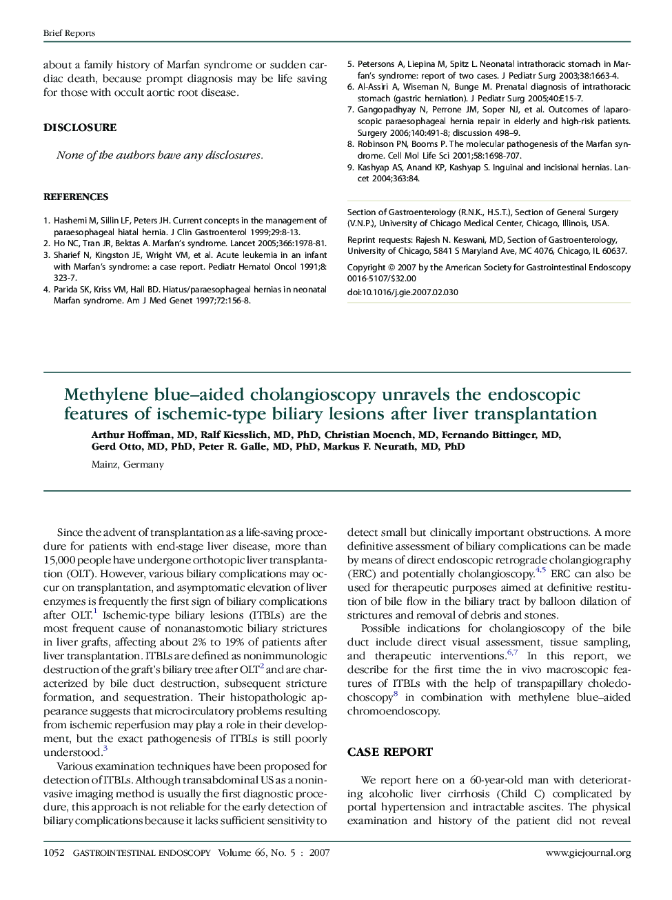 Methylene blue-aided cholangioscopy unravels the endoscopic features of ischemic-type biliary lesions after liver transplantation