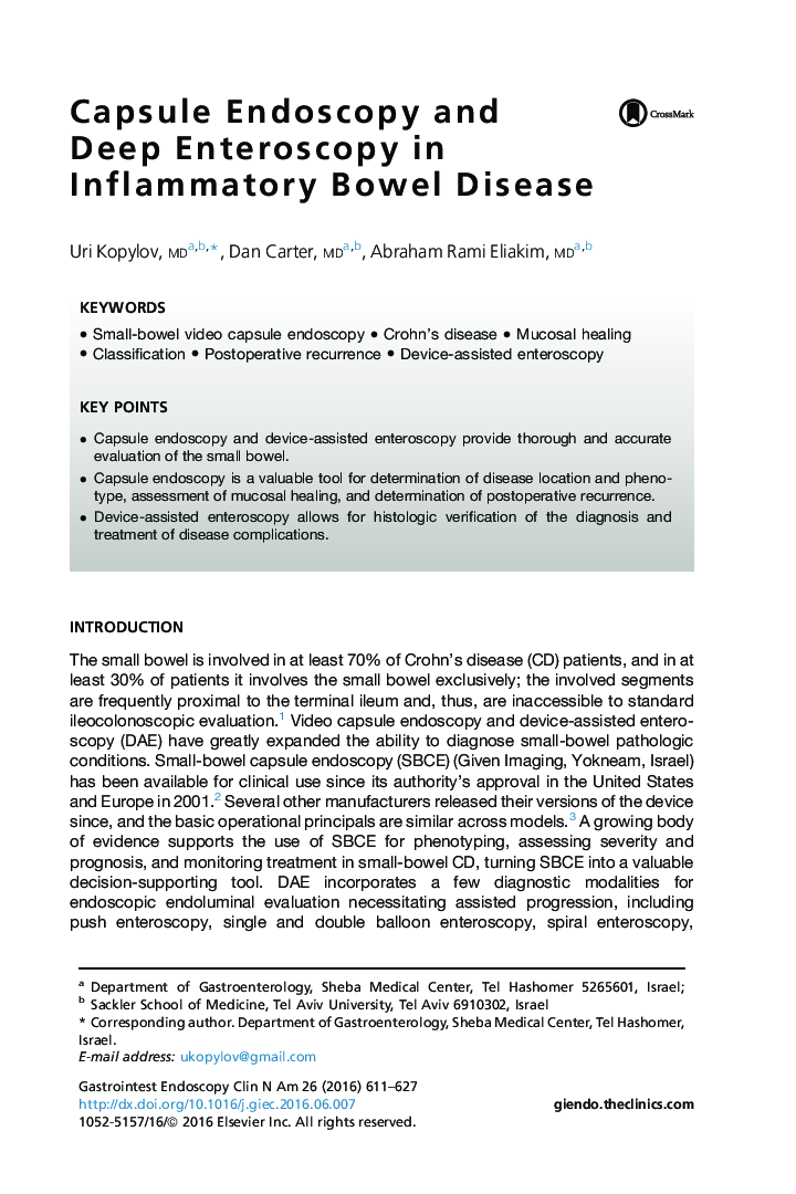 Capsule Endoscopy and Deep Enteroscopy in Inflammatory Bowel Disease