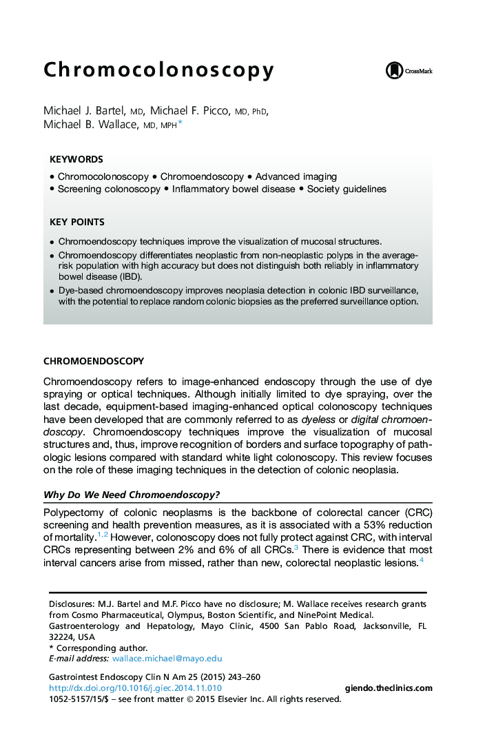 Chromocolonoscopy