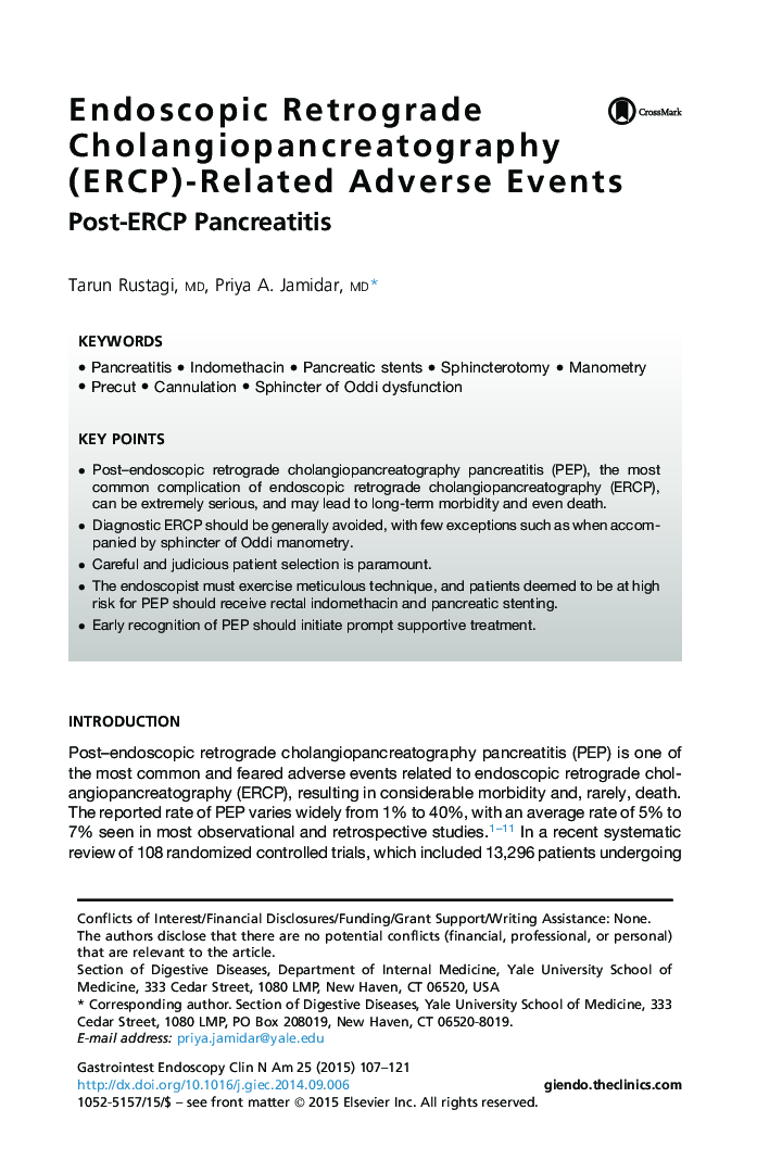 Endoscopic Retrograde Cholangiopancreatography (ERCP)-Related Adverse Events