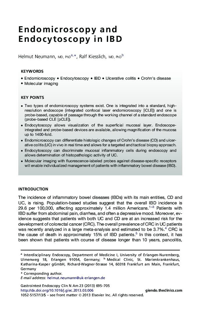 Endomicroscopy and Endocytoscopy in IBD