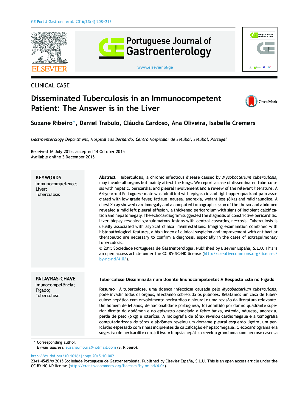 Disseminated Tuberculosis in an Immunocompetent Patient: The Answer is in the Liver