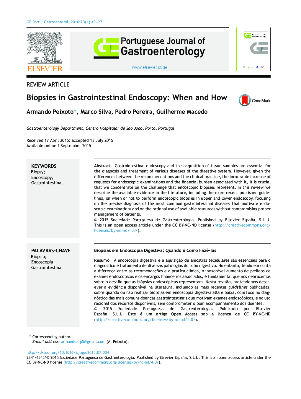 Biopsies in Gastrointestinal Endoscopy: When and How