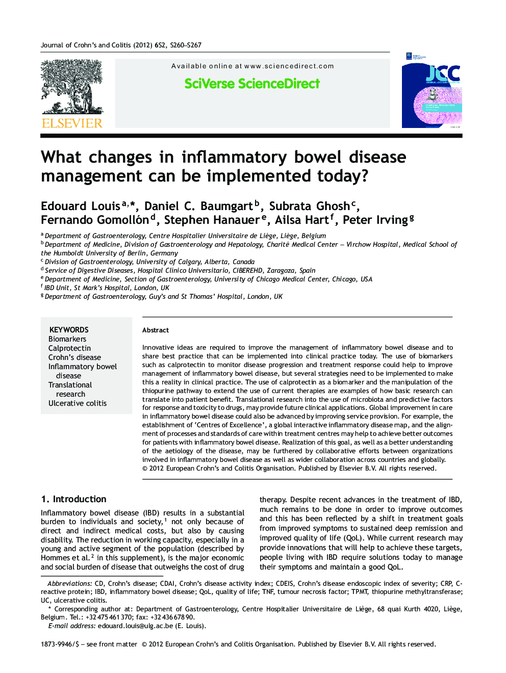 What changes in inflammatory bowel disease management can be implemented today?