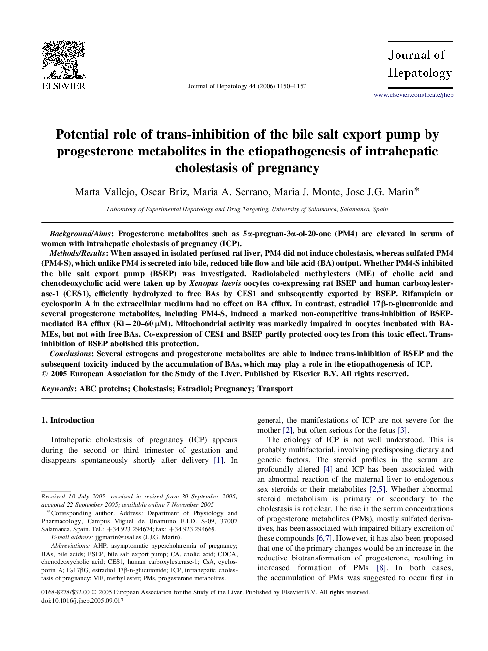 Potential role of trans-inhibition of the bile salt export pump by progesterone metabolites in the etiopathogenesis of intrahepatic cholestasis of pregnancy