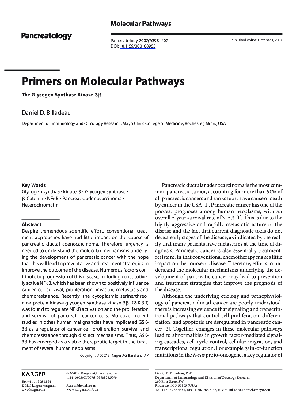 Primers on Molecular Pathways