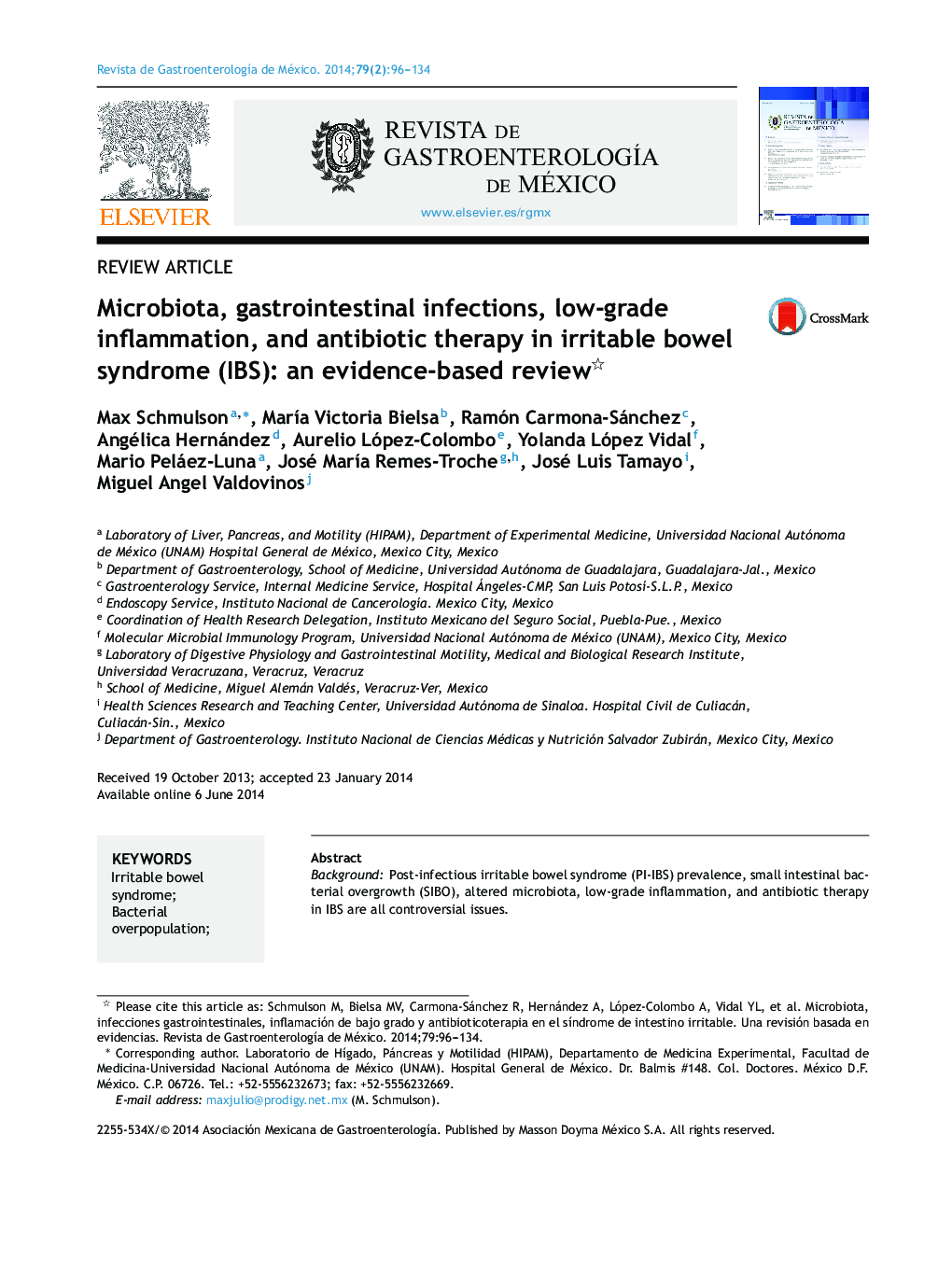 Microbiota, gastrointestinal infections, low-grade inflammation, and antibiotic therapy in irritable bowel syndrome (IBS): an evidence-based review 