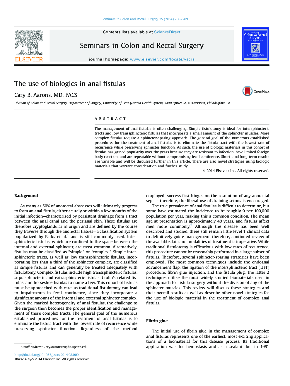 The use of biologics in anal fistulas