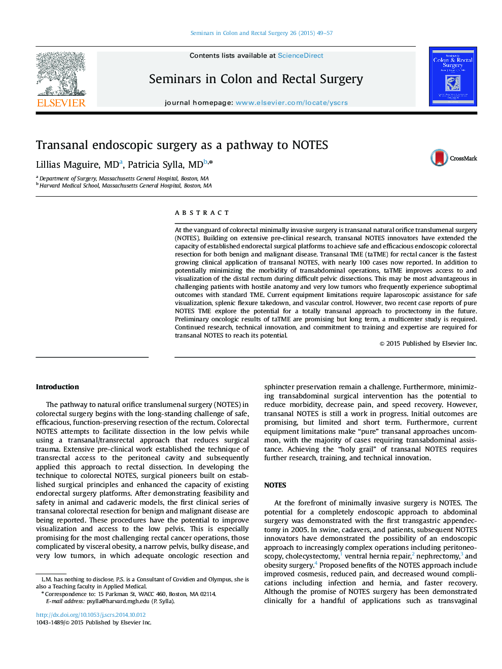 Transanal endoscopic surgery as a pathway to NOTES