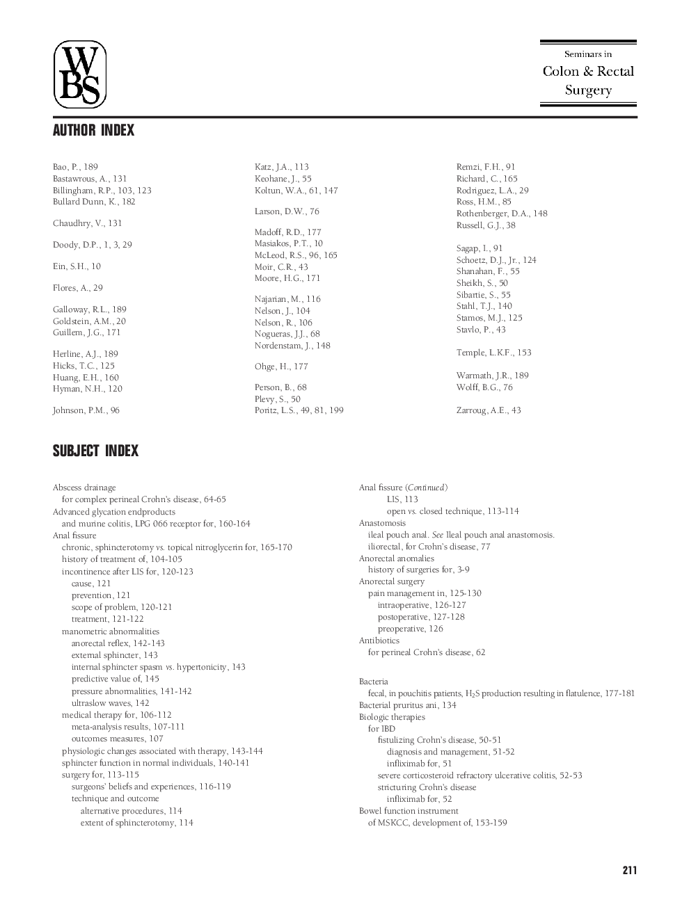 Author/Subject index