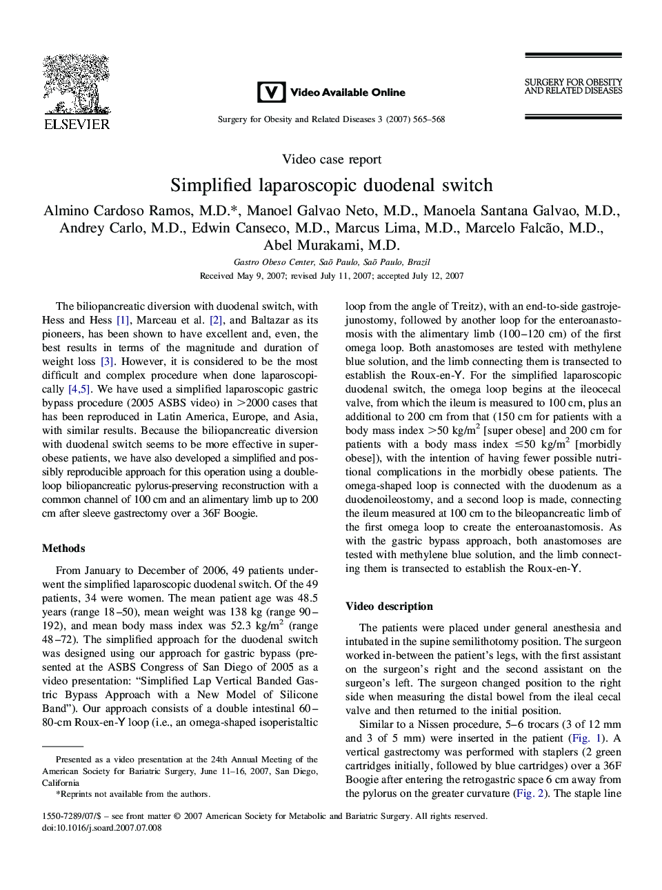 Simplified laparoscopic duodenal switch