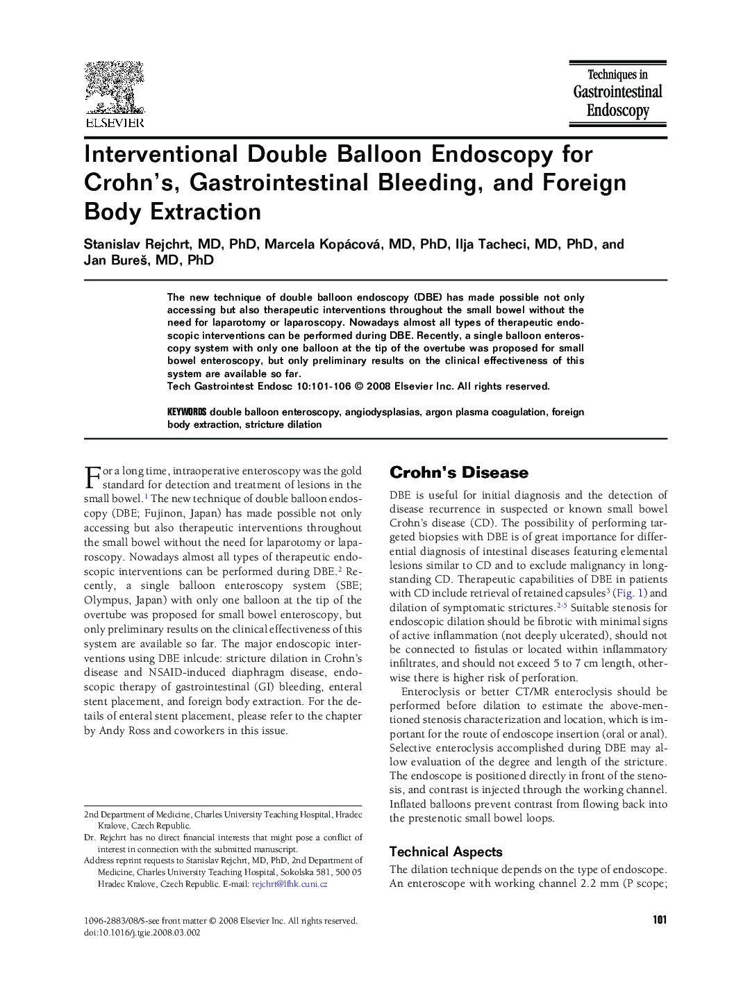 Interventional Double Balloon Endoscopy for Crohn's, Gastrointestinal Bleeding, and Foreign Body Extraction
