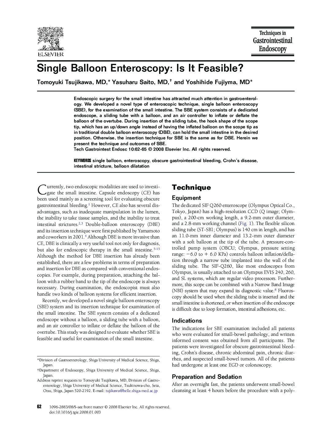 Single Balloon Enteroscopy: Is It Feasible?