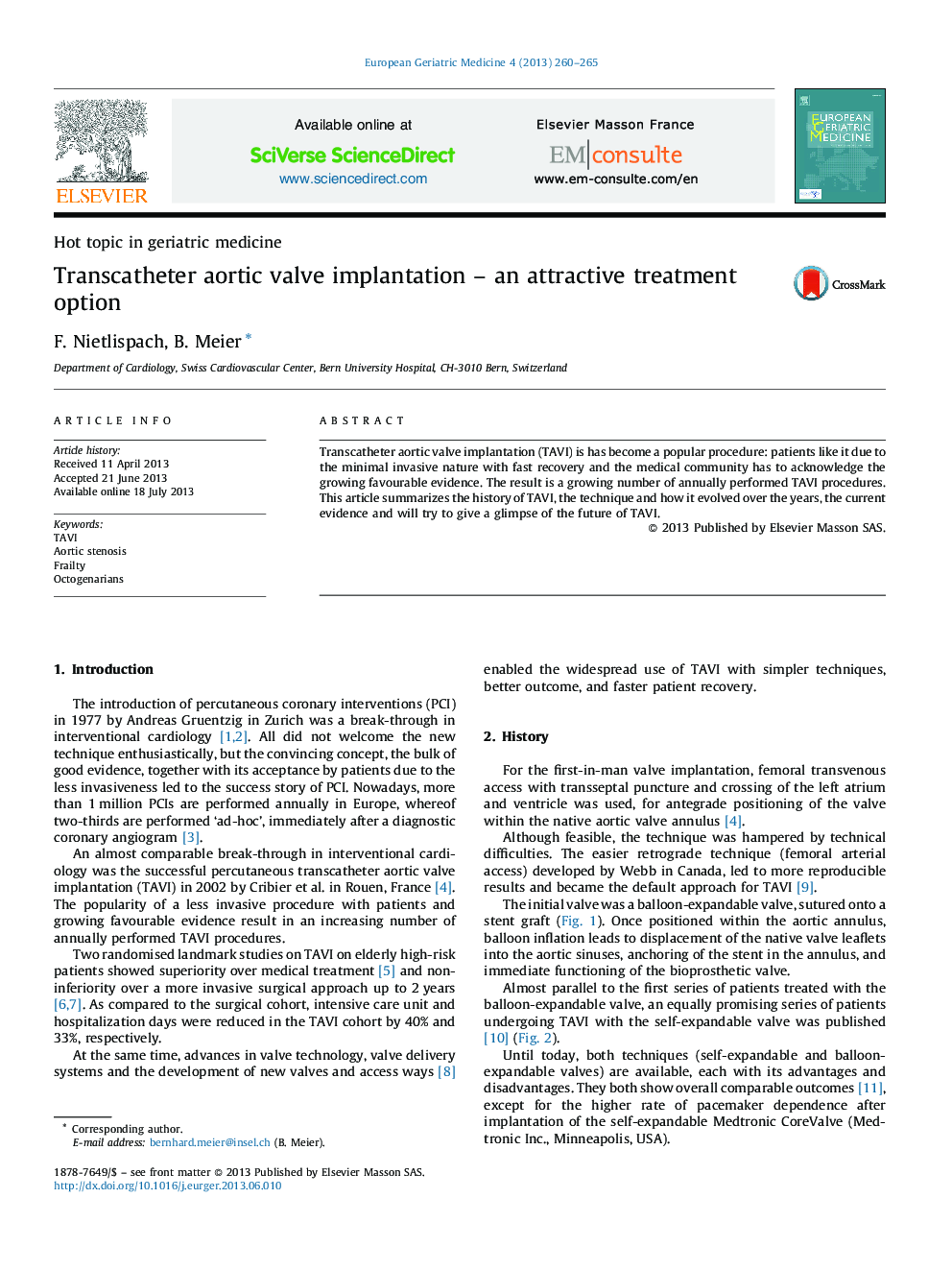 Transcatheter aortic valve implantation – an attractive treatment option