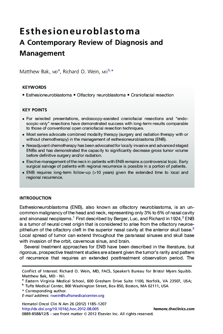 Esthesioneuroblastoma