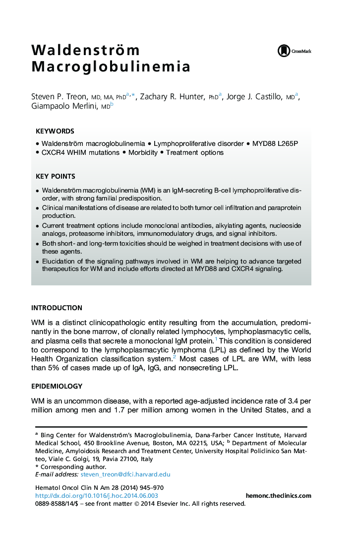 Waldenström Macroglobulinemia