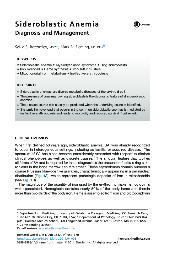 Sideroblastic Anemia