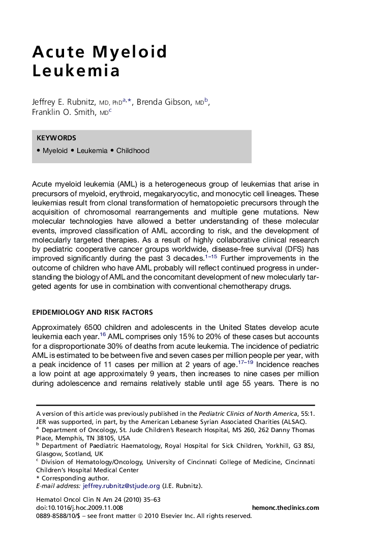 Acute Myeloid Leukemia 