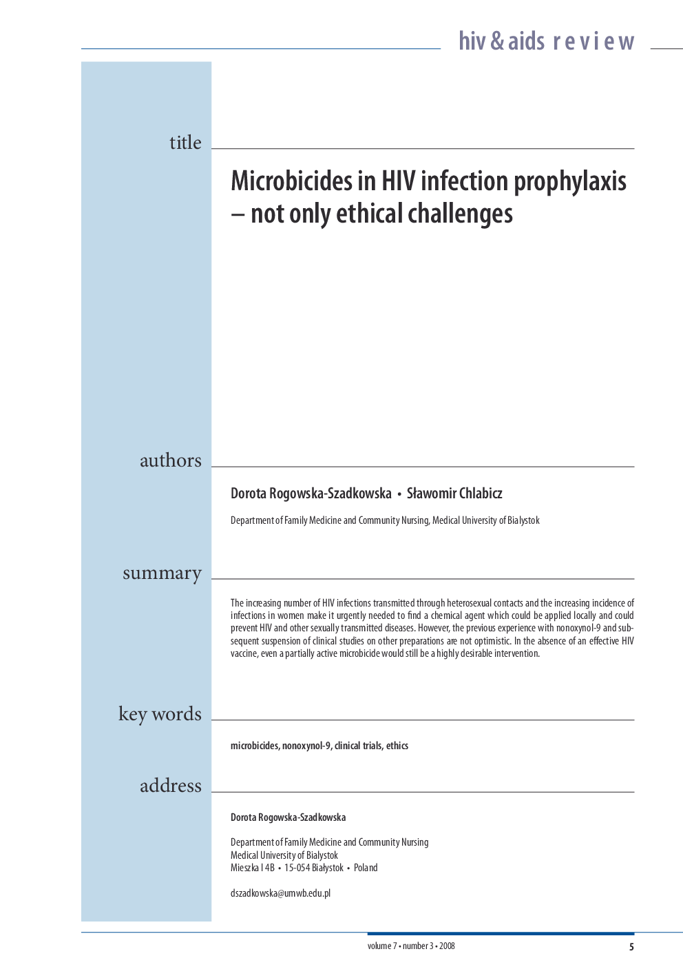 Microbicides in HIV infection prophylaxis – not only ethical challenges