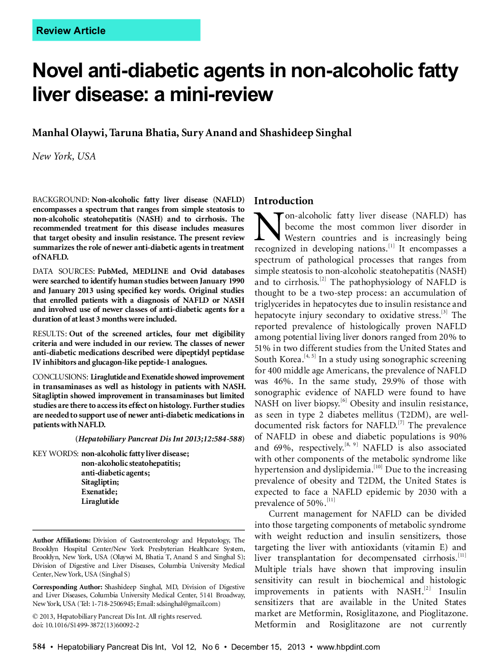 Novel anti-diabetic agents in non-alcoholic fatty liver disease: a mini-review