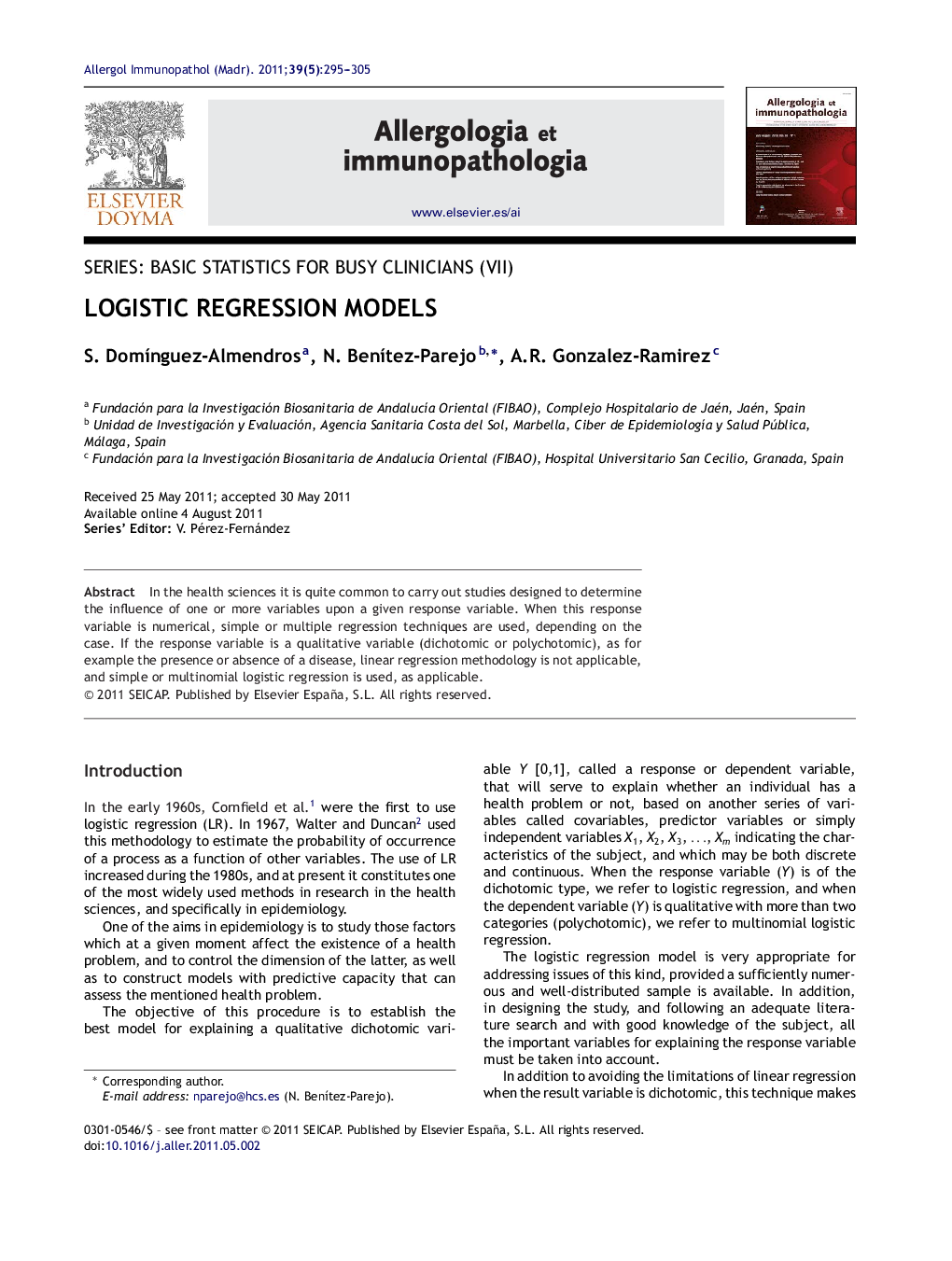 Logistic regression models