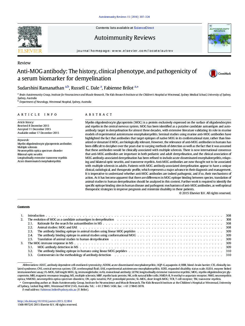 Anti-MOG antibody: The history, clinical phenotype, and pathogenicity of a serum biomarker for demyelination