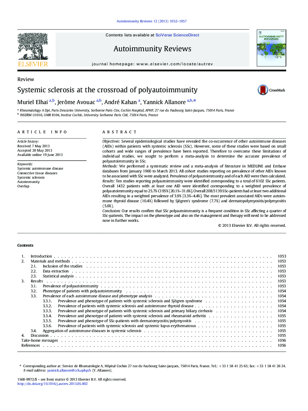 Systemic sclerosis at the crossroad of polyautoimmunity