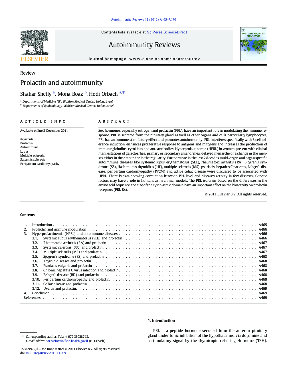 Prolactin and autoimmunity