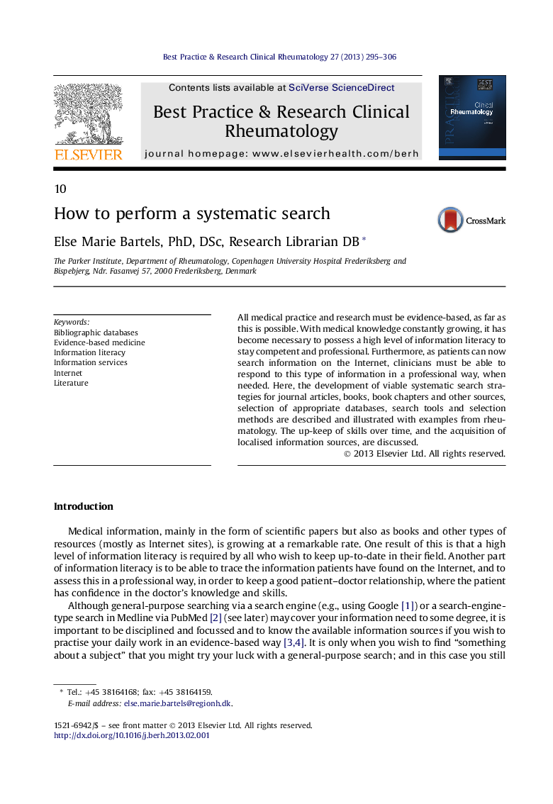 How to perform a systematic search