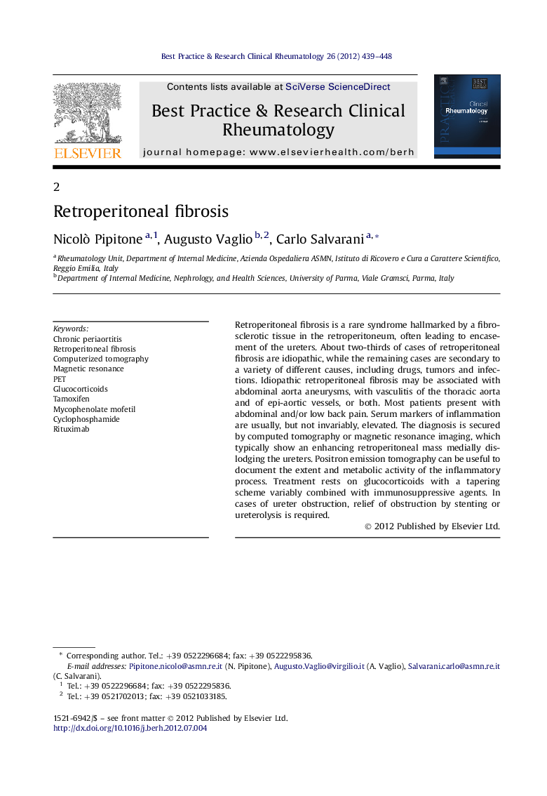 Retroperitoneal fibrosis