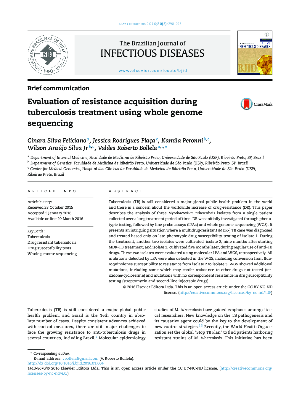 Evaluation of resistance acquisition during tuberculosis treatment using whole genome sequencing