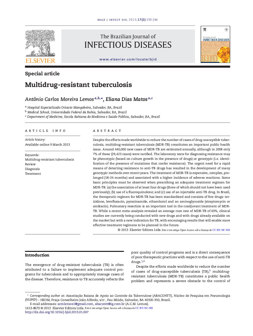 Multidrug-resistant tuberculosis