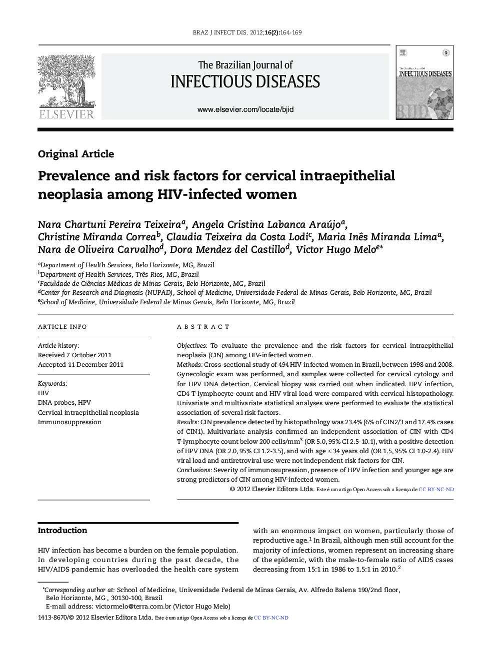Prevalence and risk factors for cervical intraepithelial neoplasia among HIV-infected women