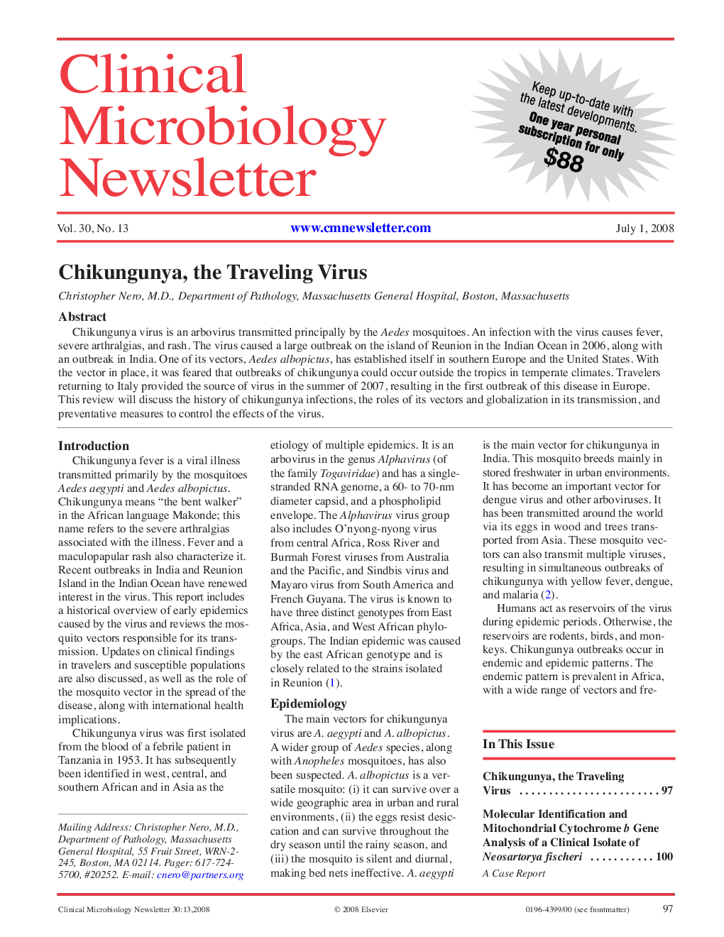 Chikungunya, the Traveling Virus