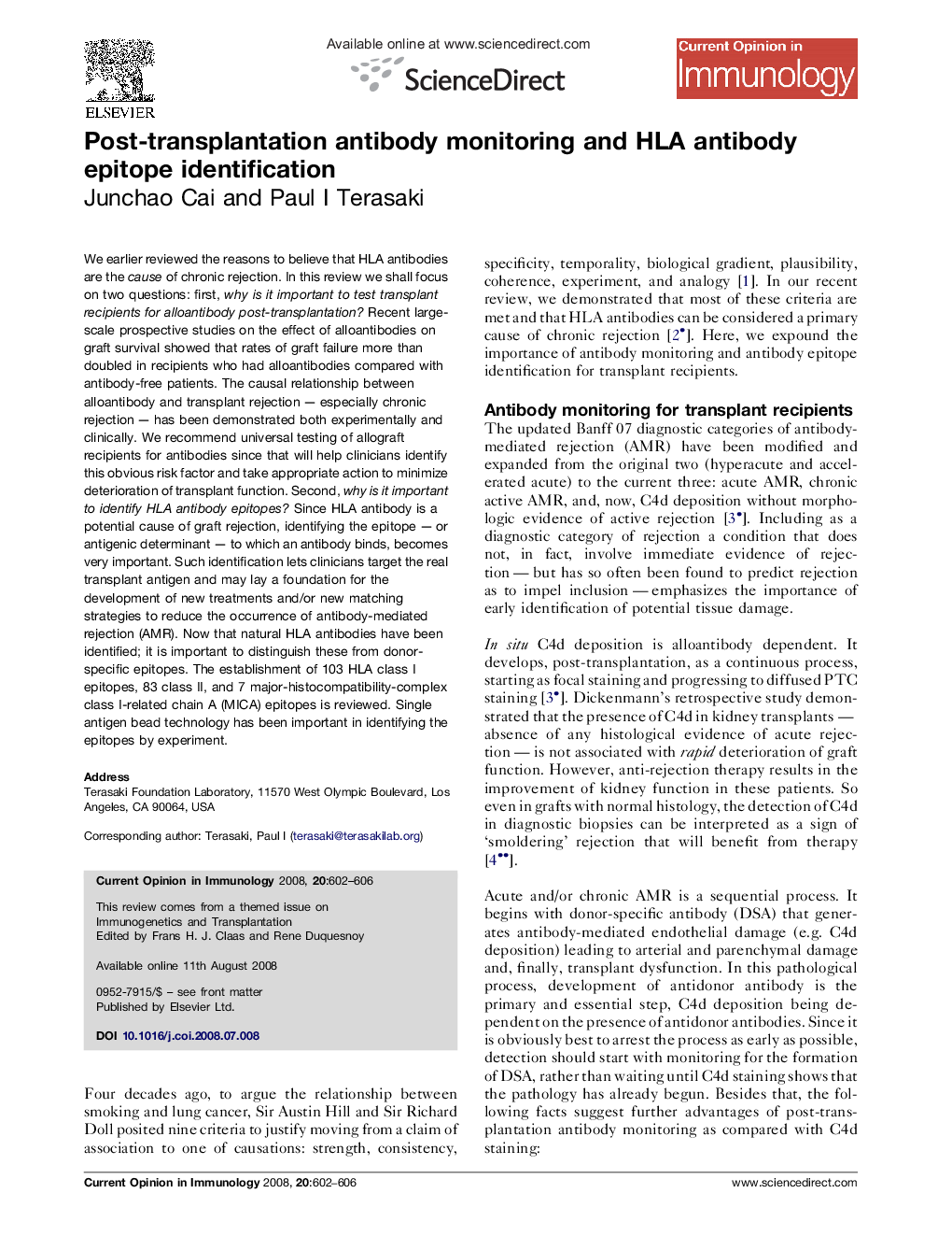 Post-transplantation antibody monitoring and HLA antibody epitope identification