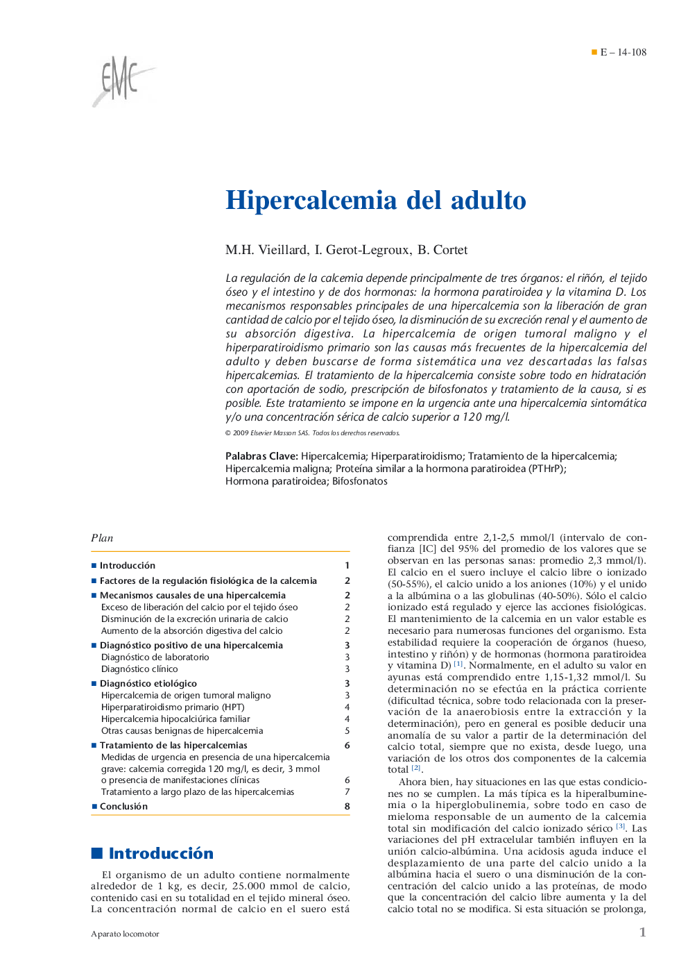 Hipercalcemia del adulto