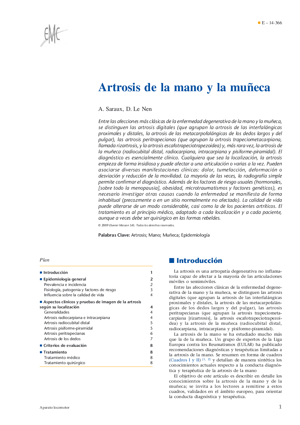 Artrosis de la mano y la muñeca