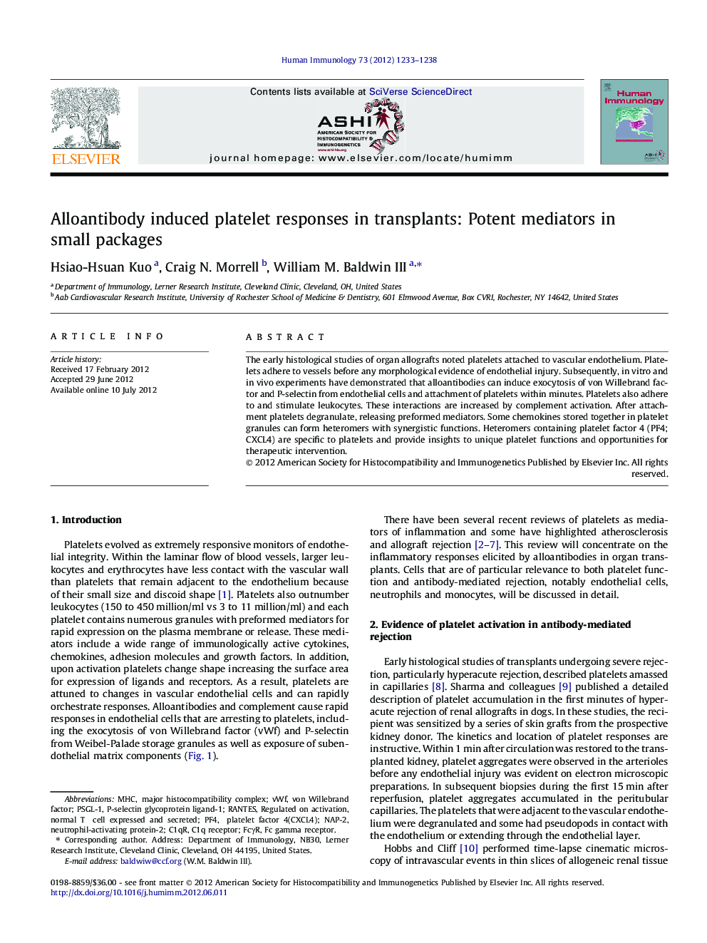 Alloantibody induced platelet responses in transplants: Potent mediators in small packages